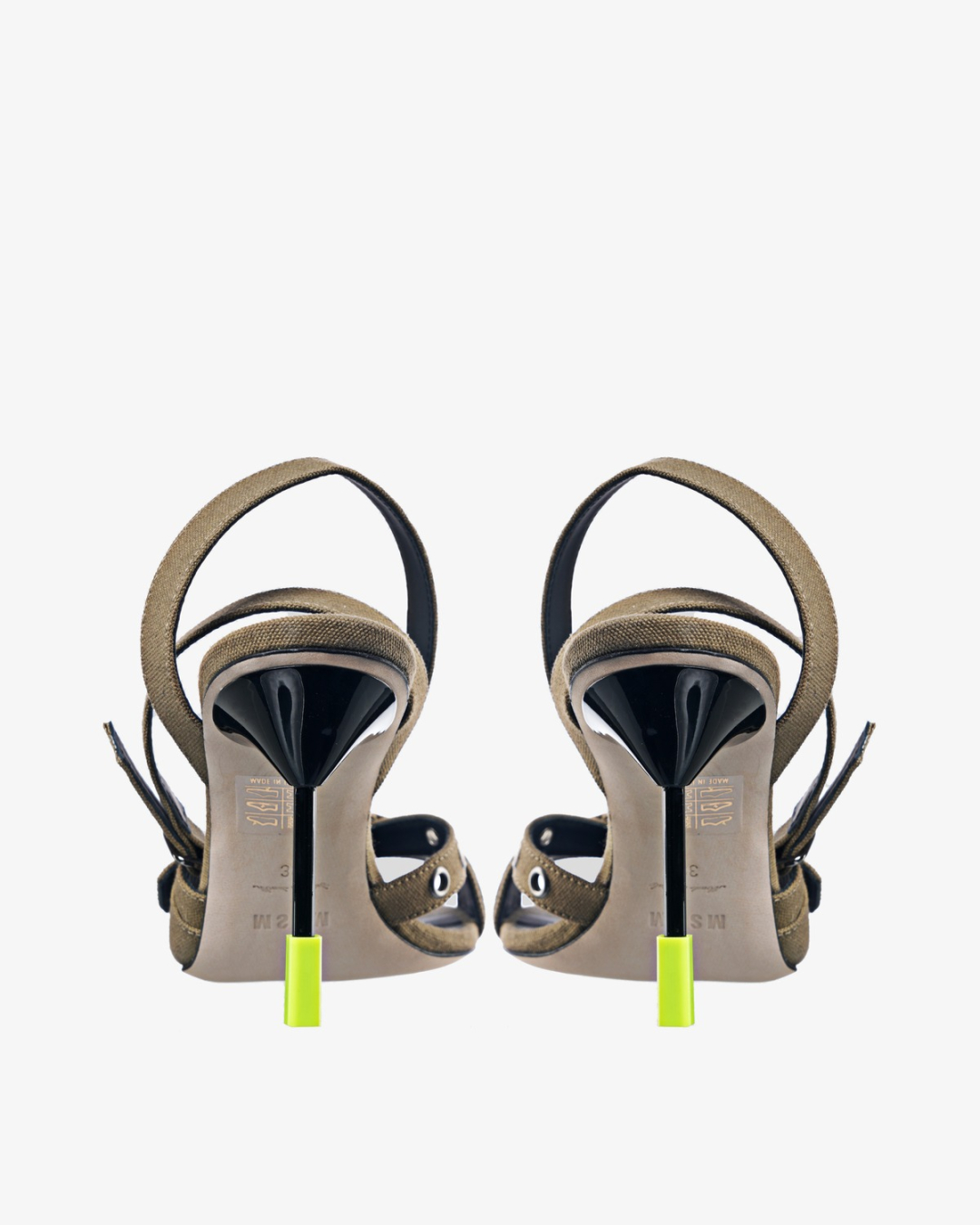 MSGM Sandale MDS702/PL24  DARK GREEN — foto 3