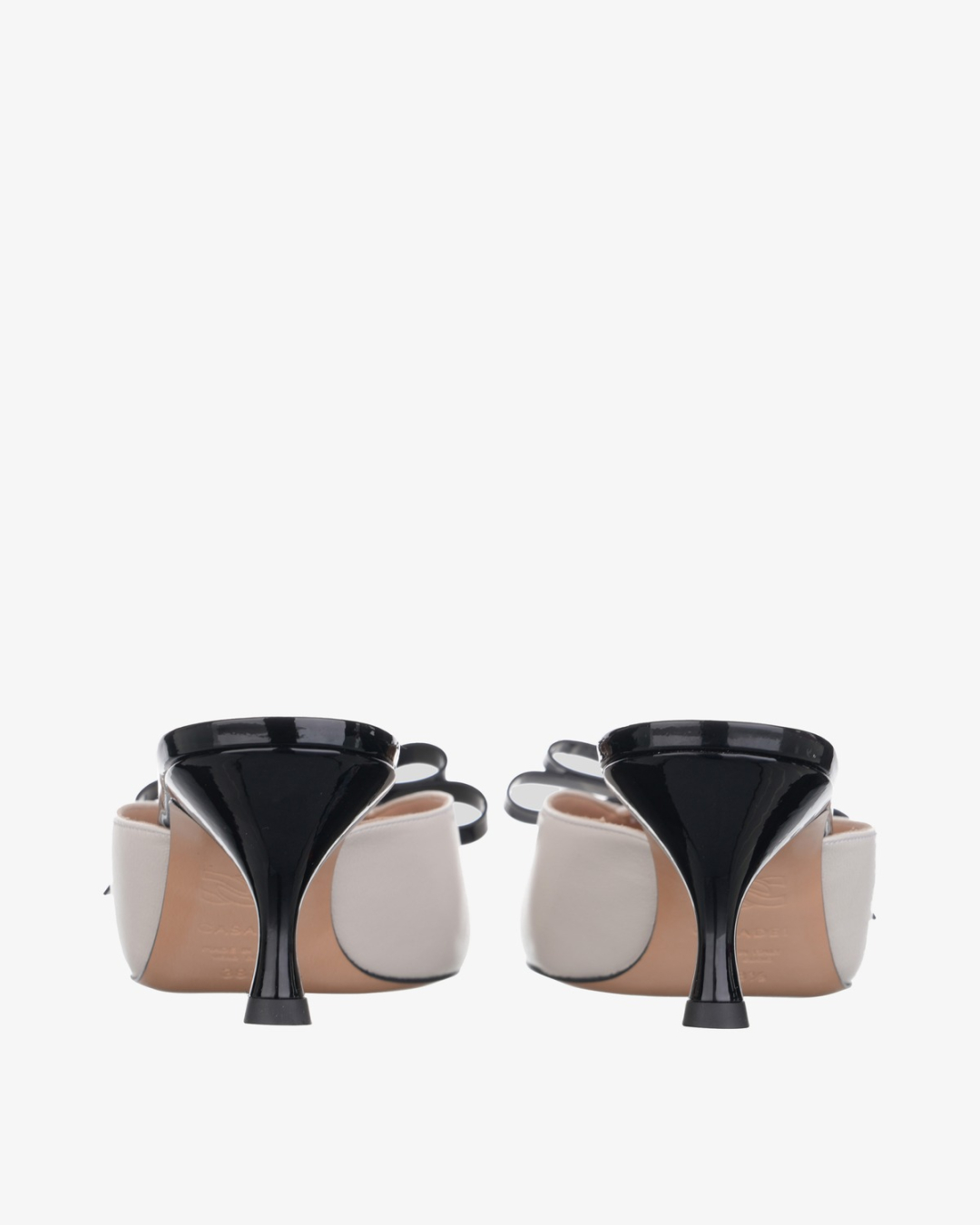 CASADEI Papuče 1G608/JZ24 ECRU/NERO — foto 4