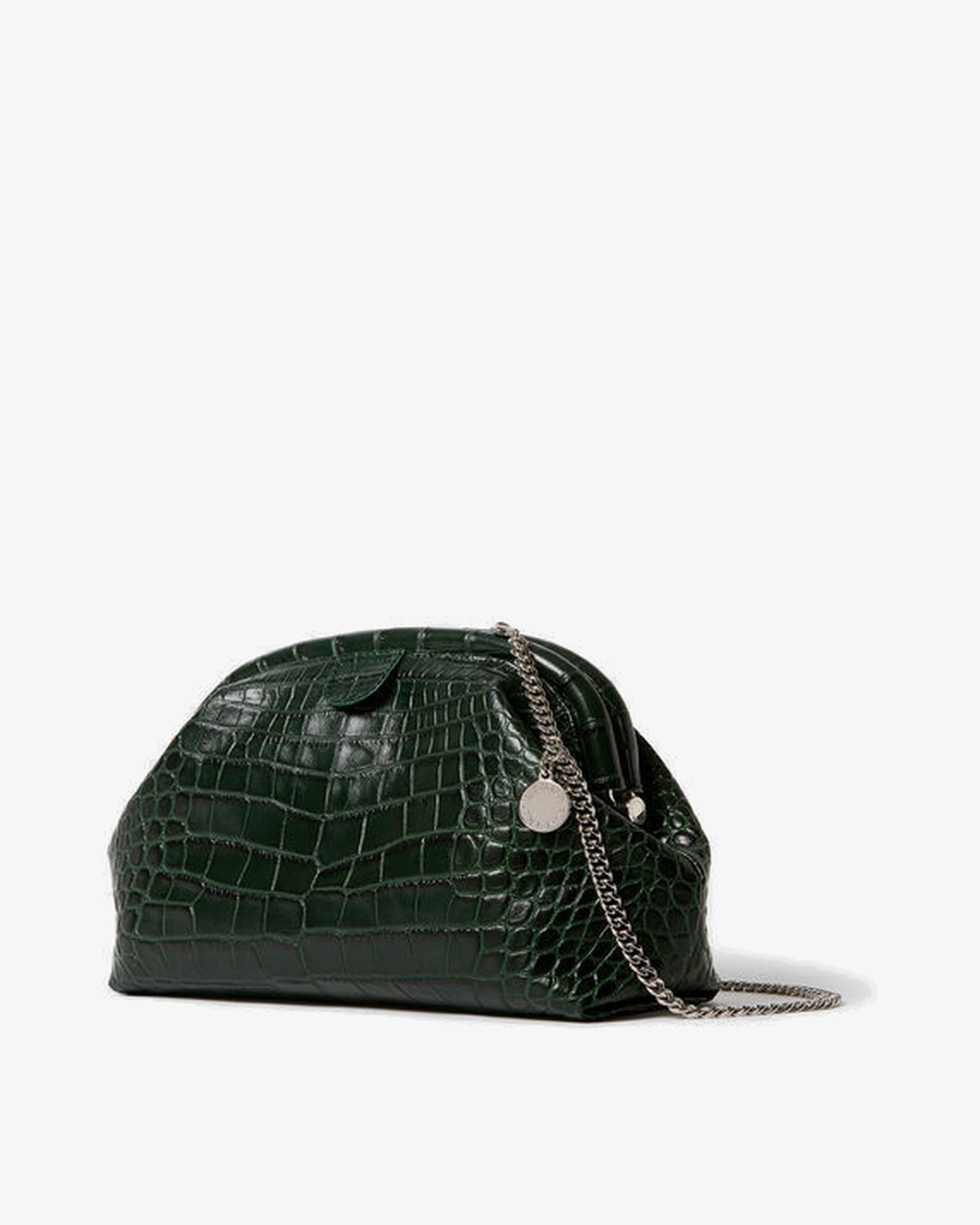 STELLA MCCARTNEY Torba 7B0190WP0774 Falabella Soft Clutch With Chain Micely Croc Alter Mat FOREST/JZ26 — foto 5