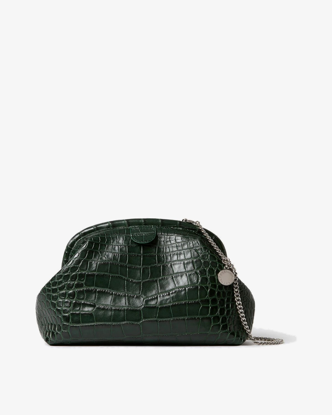 STELLA MCCARTNEY Torba 7B0190WP0774 Falabella Soft Clutch With Chain Micely Croc Alter Mat FOREST/JZ26 — glavna fotografija