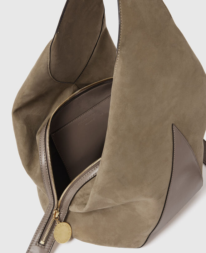 STELLA MCCARTNEY Torba 7B0207WP0750 Appaloosa Soft Bucket Medium Bag Alter Suede & Alter Mat MOSS/JZ26 — foto 3