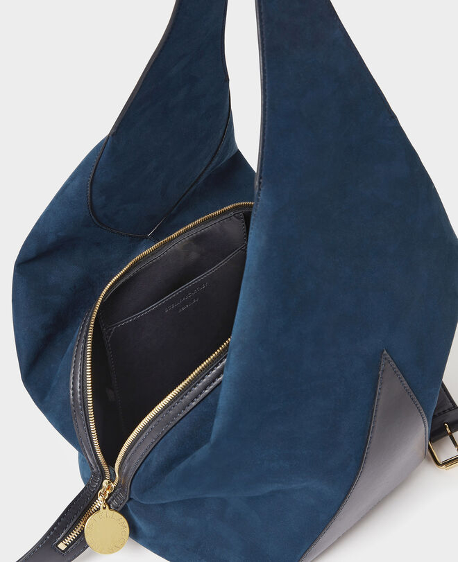 STELLA MCCARTNEY Torba 7B0207WP0750 Appaloosa Soft Bucket Medium Bag Alter Suede & Alter Mat NAVY/JZ26 — foto 3