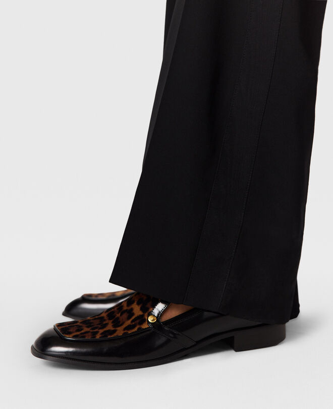 STELLA MCCARTNEY Cipele 810661E00312 Loafer Brushed Mat & Leopard Printed Velvet BLACK/LEOPARD/JZ26 — foto 2
