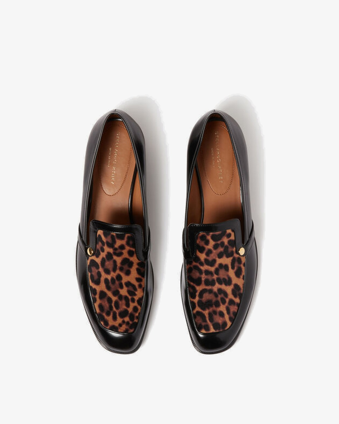STELLA MCCARTNEY Cipele 810661E00312 Loafer Brushed Mat & Leopard Printed Velvet BLACK/LEOPARD/JZ26 — foto 3