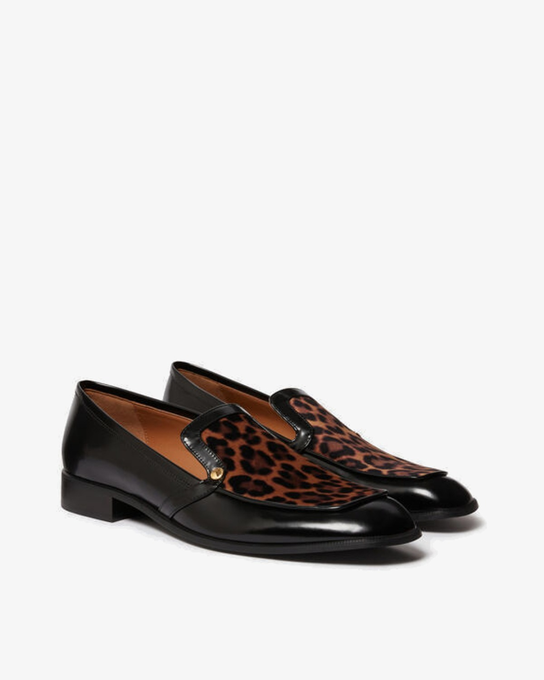 STELLA MCCARTNEY Cipele 810661E00312 Loafer Brushed Mat & Leopard Printed Velvet BLACK/LEOPARD/JZ26 — foto 4