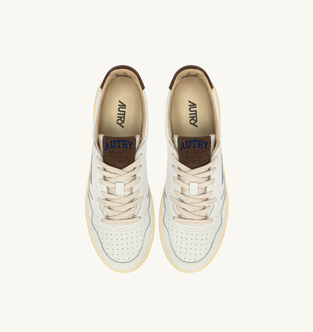 AUTRY INTERNATIONAL SRL Patike MEDALIST LOW MAN HJ03 LEATHER/SUEDE/LOGO WHITE/CHOCOLATE CHIP/JZ26 — foto 5