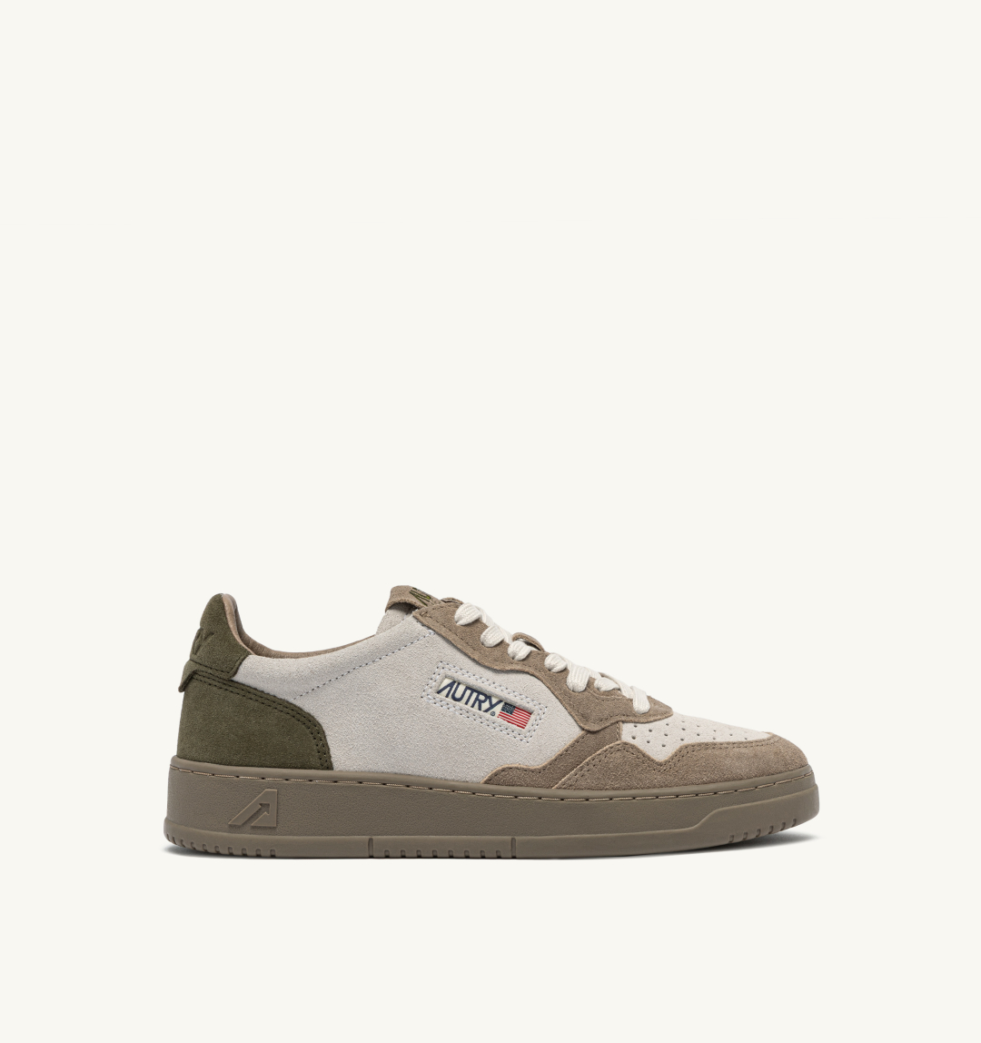 AUTRY INTERNATIONAL SRL Patike MEDALIST LOW MAN TS40 TRICOLOR/SUEDE GIUNGLA/WHITE/ANTILOP/JZ26 — glavna fotografija