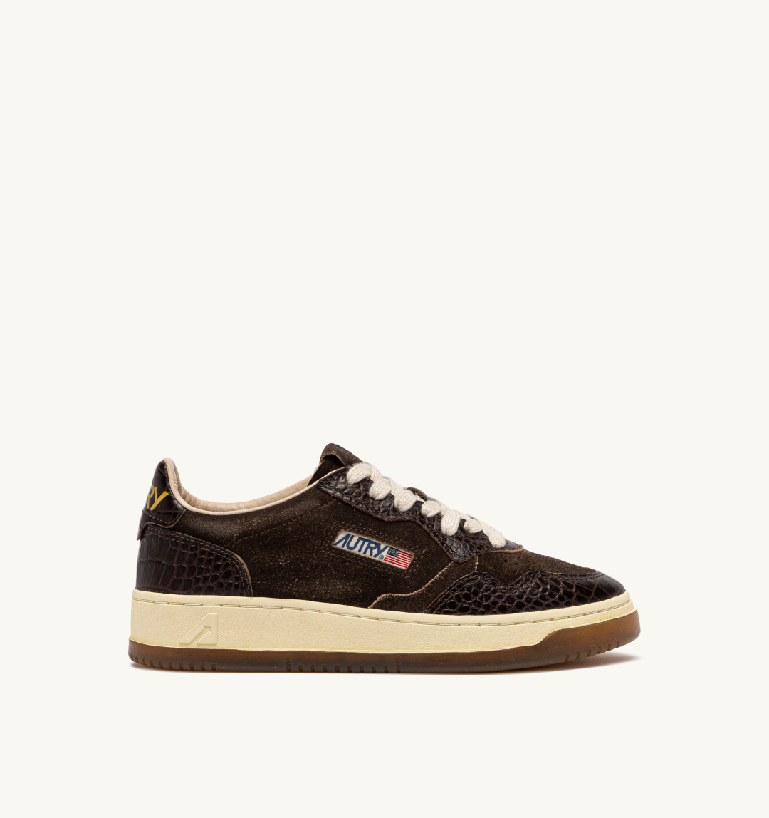 AUTRY INTERNATIONAL SRL Patike MEDALIST LOW WOM CJ01 SUEDE/COCCO PRINT MUSTANG/BROWN/JZ26 — glavna fotografija