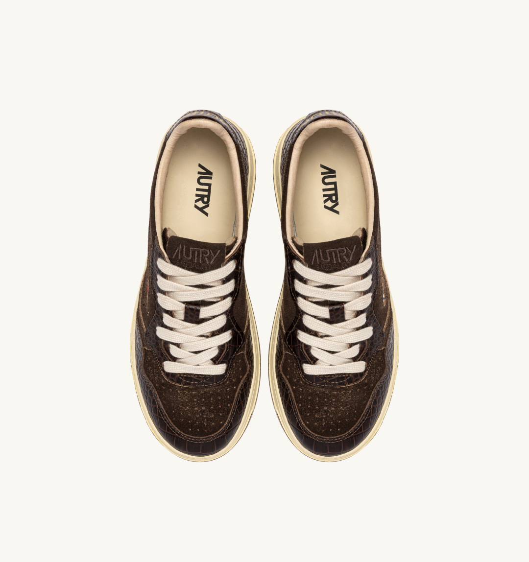 AUTRY INTERNATIONAL SRL Patike MEDALIST LOW WOM CJ01 SUEDE/COCCO PRINT MUSTANG/BROWN/JZ26 — foto 5