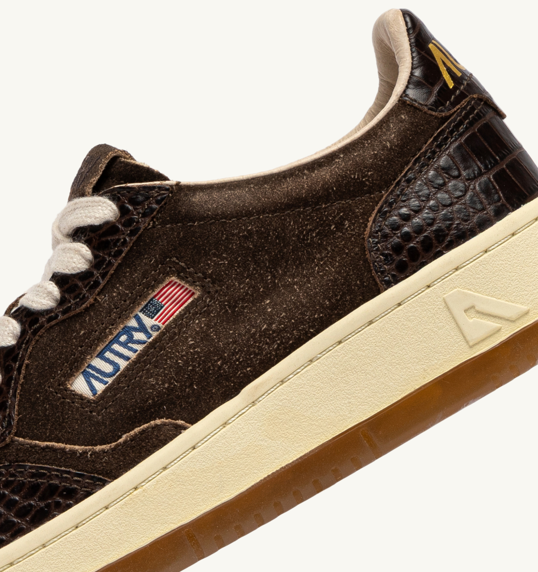 AUTRY INTERNATIONAL SRL Patike MEDALIST LOW WOM CJ01 SUEDE/COCCO PRINT MUSTANG/BROWN/JZ26 — foto 6