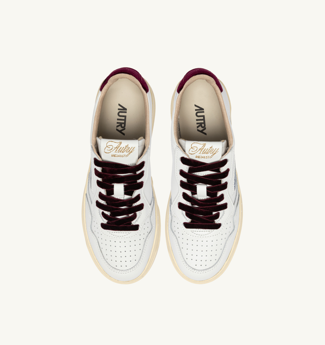 AUTRY INTERNATIONAL SRL Patike MEDALIST LOW WOM VZ01 LEATHER/VELVET/LOGO WHITE/FIG/JZ26 — foto 5