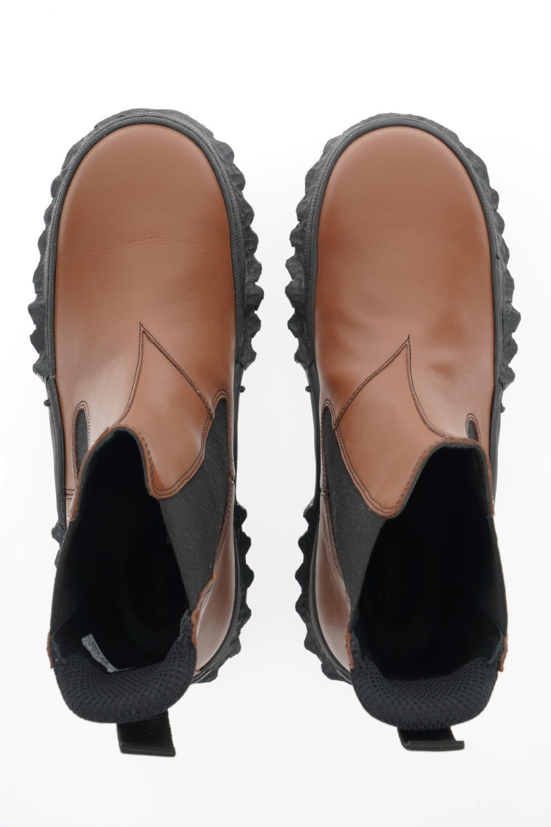 MARNI Čizme TCMS006/21 BROWN — foto 4