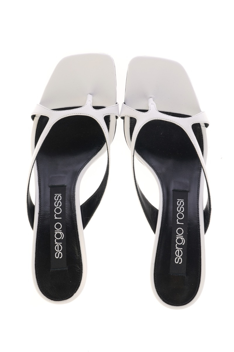 SERGIO ROSSI Papuče B01860/23 BIANCO — foto 4