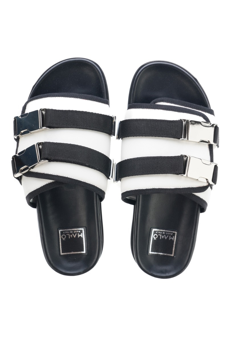 MA&LO Papuče ML9824/22 BLACK WHITE — foto 4
