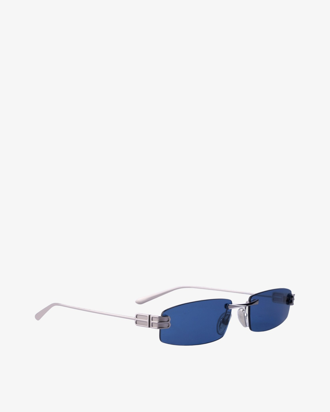 BALENCIAGA Naočare 858888T00051564 SUNGLASSES GOSSIP RECTANGLE S RUTHENIUM BLUE/PL26 — foto 2