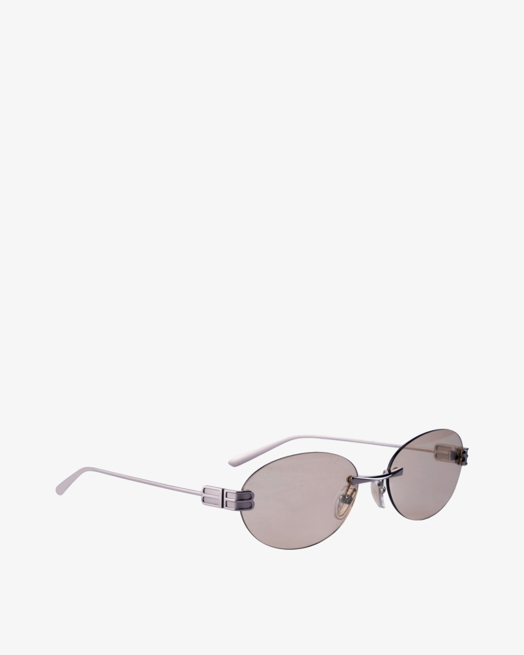 BALENCIAGA Naočare 871109T00052029 SUNGLASSES GOSSIP OVAL RUTHENIUM BROWN/PL26 — foto 2