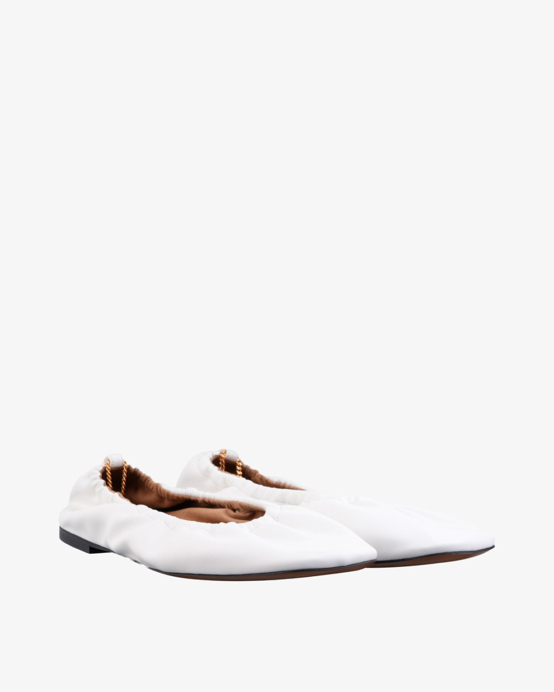 STELLA MCCARTNEY Cipele 810659E00291/PL26 Ballerina Stretch Alter Mat W/ Chain 9000 PURE WHITE — foto 4