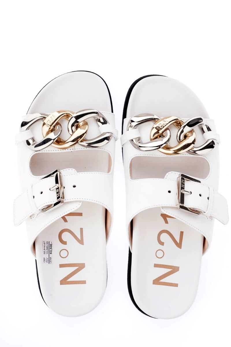 N21 Papuče 03100/22 WHITE — foto 4