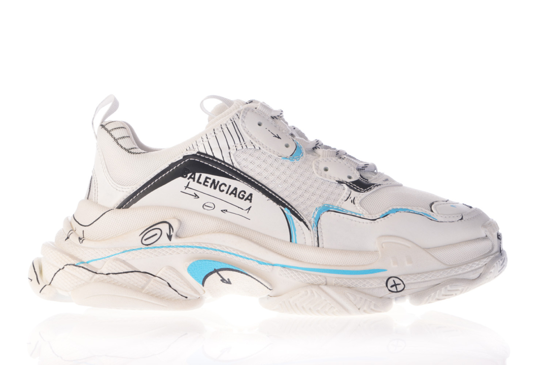 BALENCIAGA Patike 536737/23 WHITE/BLACK/BLUE — glavna fotografija