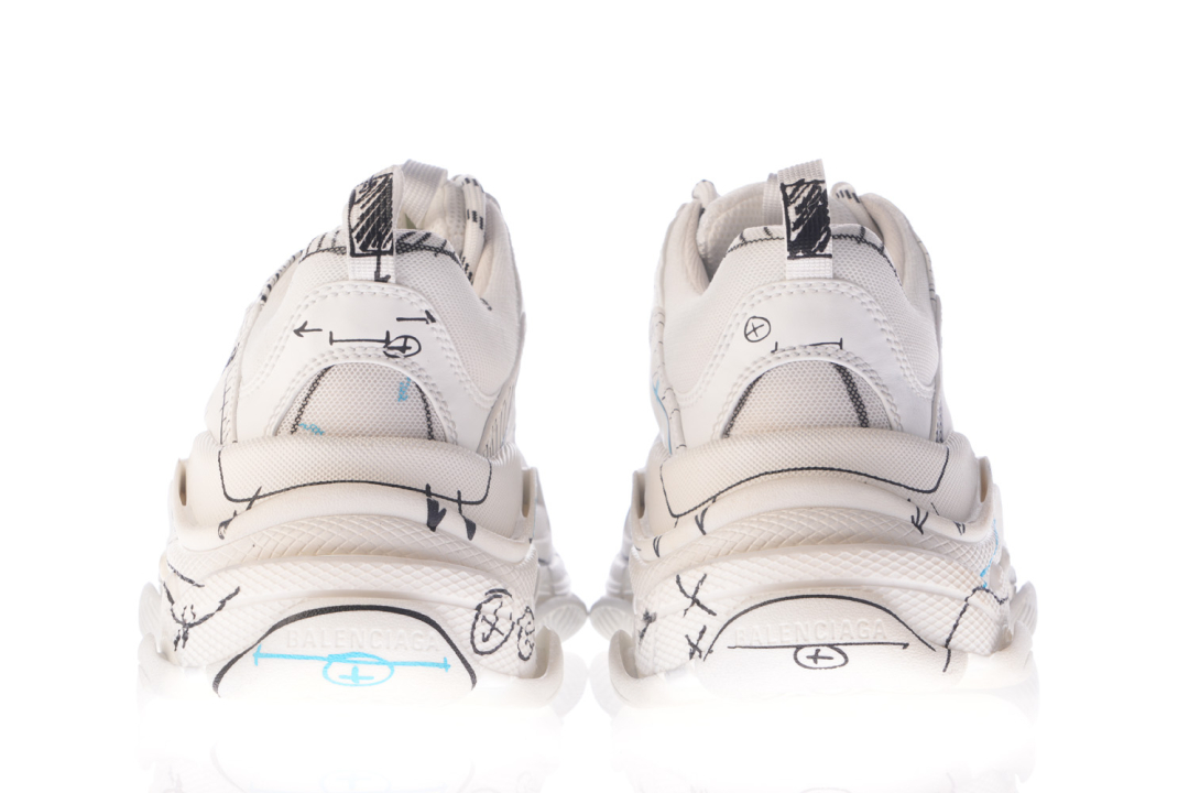 BALENCIAGA Patike 536737/23 WHITE/BLACK/BLUE — foto 3