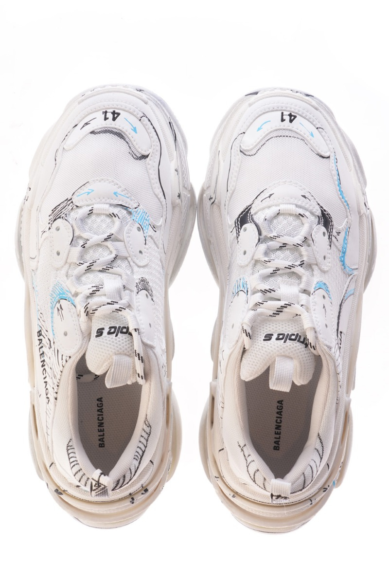 BALENCIAGA Patike 536737/23 WHITE/BLACK/BLUE — foto 4