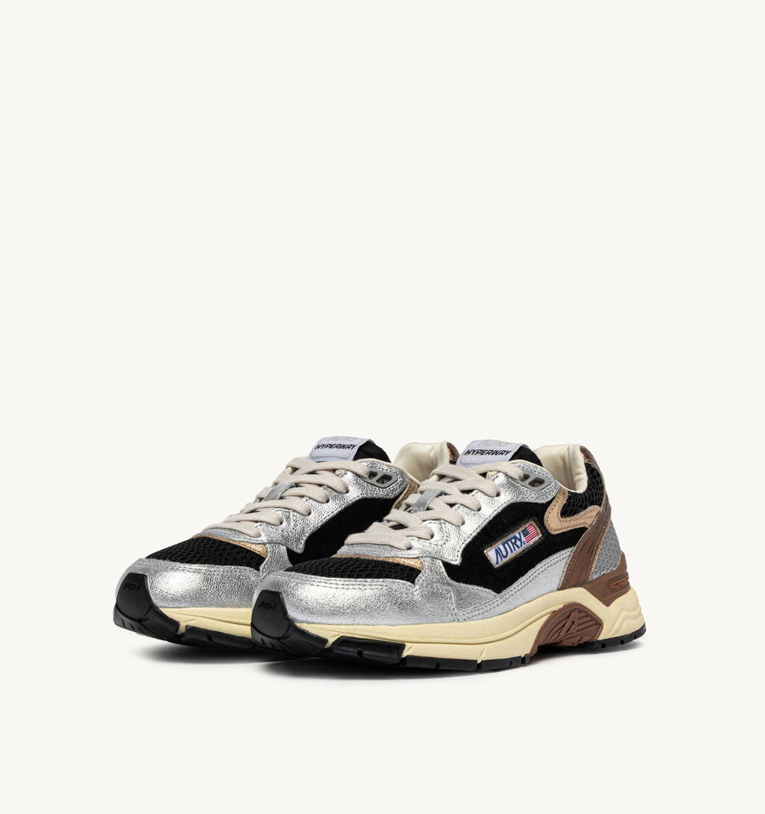 AUTRY INTERNATIONAL SRL Patike HYPERWAY LOW WOM EM06 LEATHER/SUEDE/MESH SILVER/BLACK/JZ26 — foto 2