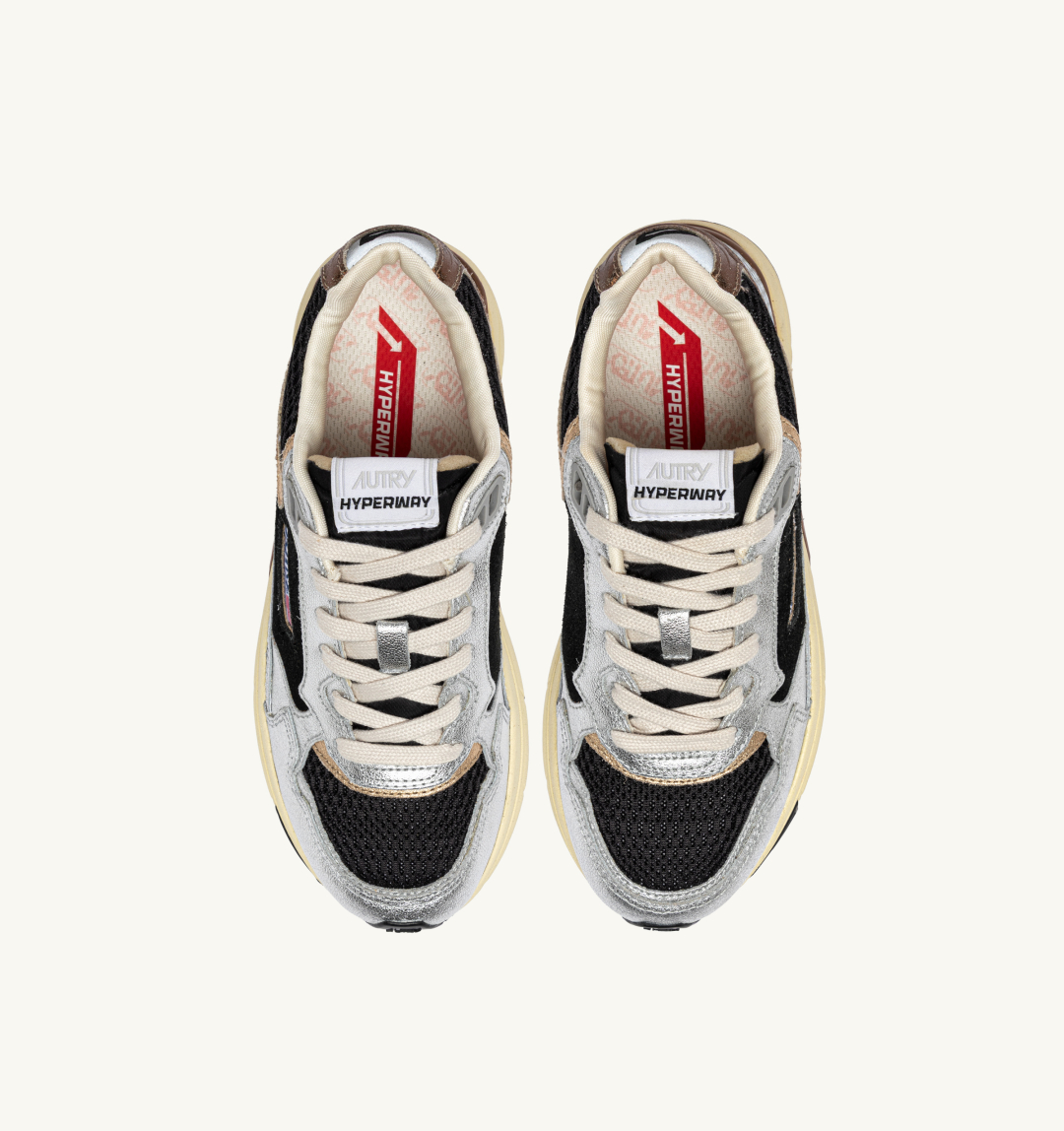 AUTRY INTERNATIONAL SRL Patike HYPERWAY LOW WOM EM06 LEATHER/SUEDE/MESH SILVER/BLACK/JZ26 — foto 5