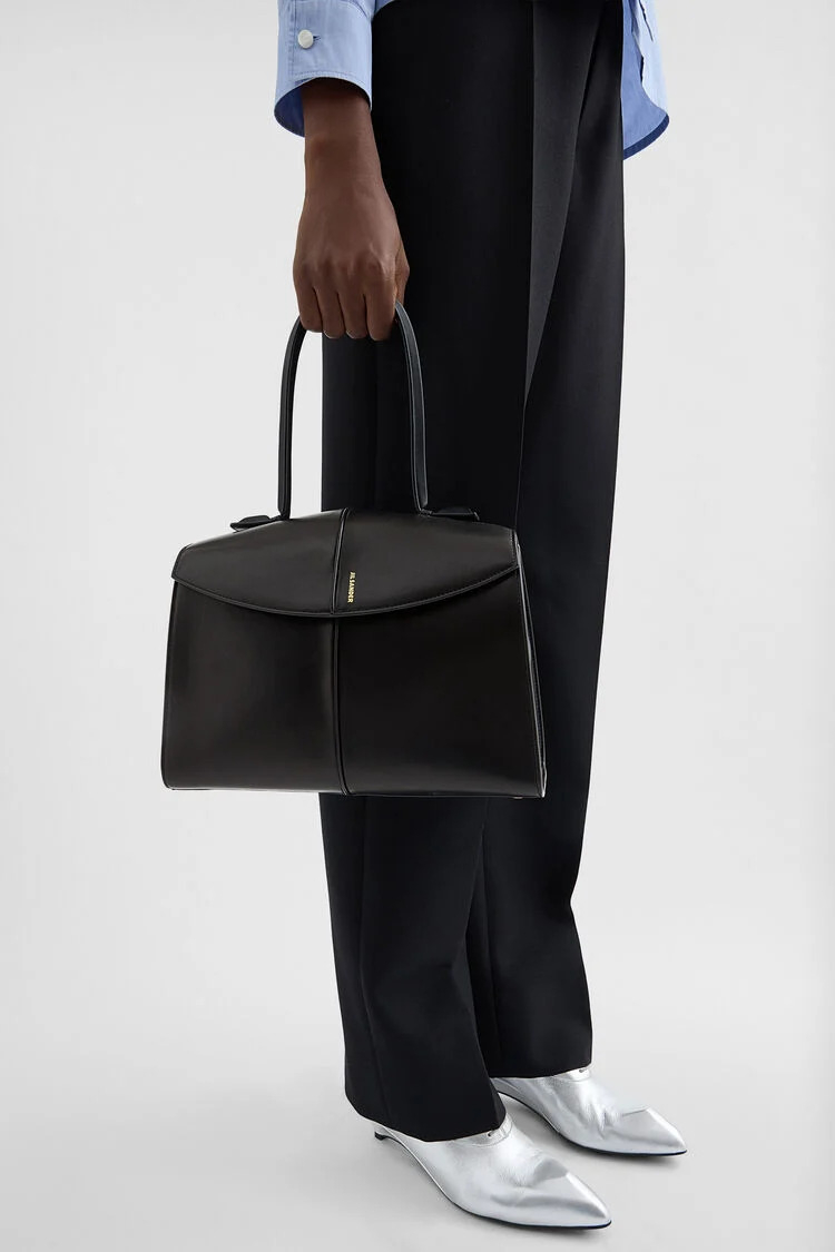 JIL SANDER Torba J08WD0155 LINEA TOP HANDLE MD 001 BLACK/JZ26 — foto 4