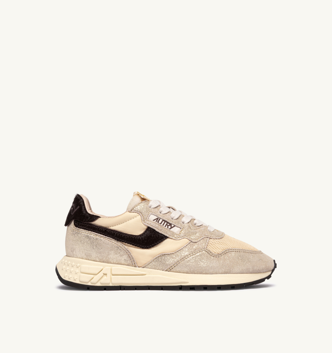 AUTRY INTERNATIONAL SRL Patike REELWIND LOW WOM YO01 SUEDE/NYLON/PONY PLATINUM/RUTABAGA/BROWN/JZ26 — glavna fotografija