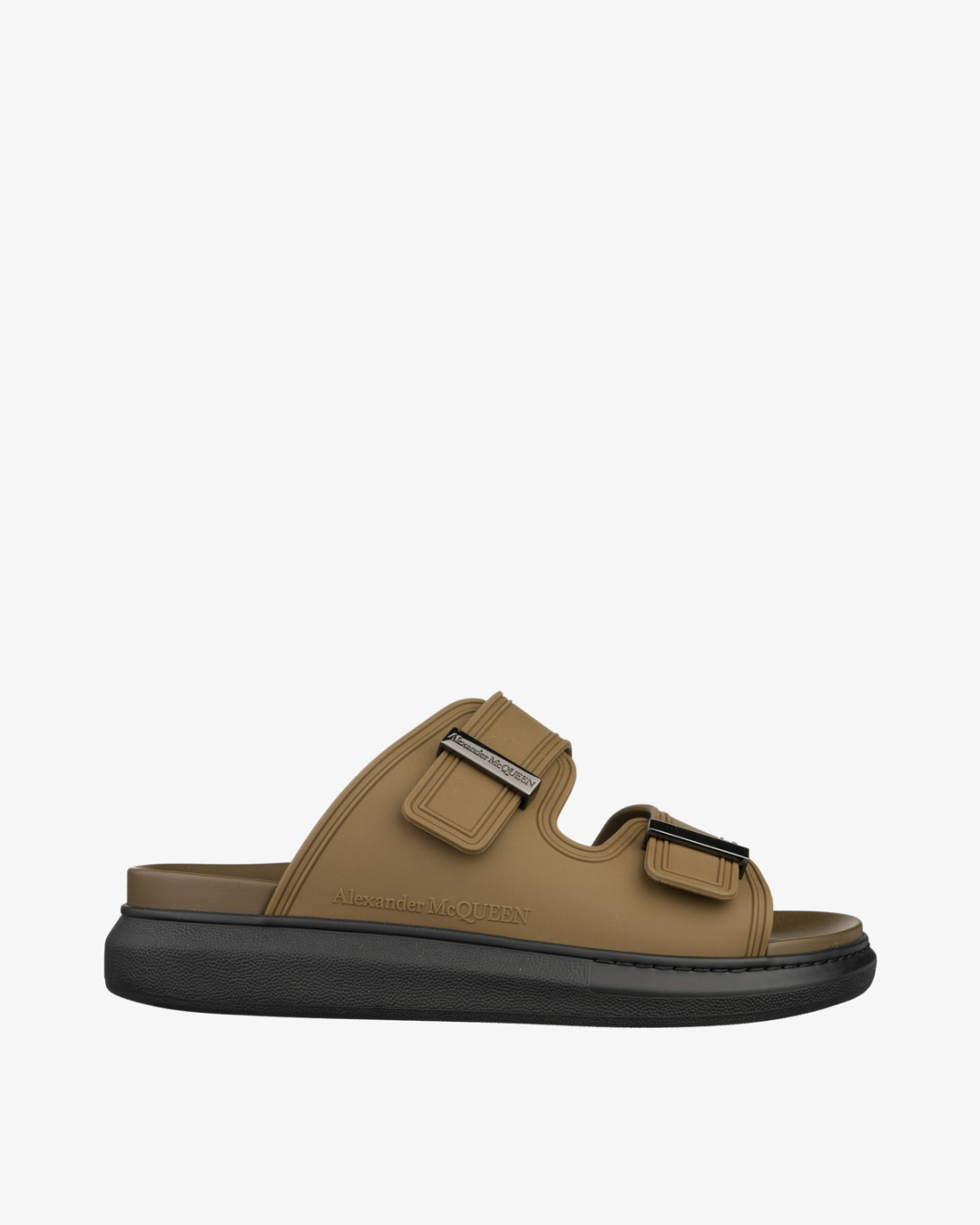 ALEXANDER MCQUEEN Papuče 663563/PL25 PEWTER/BLACK — glavna fotografija