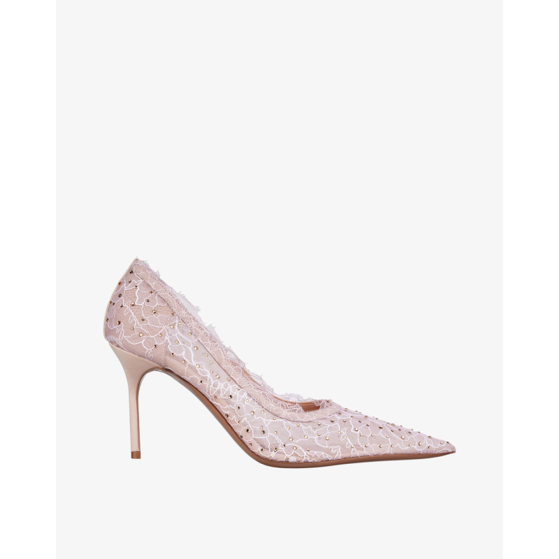 GEDEBE Cipele BELLA PUMP 80 (LACE + CRYSTAL)/PL26 NUDE + LIGHT COLORADO TOPAZ