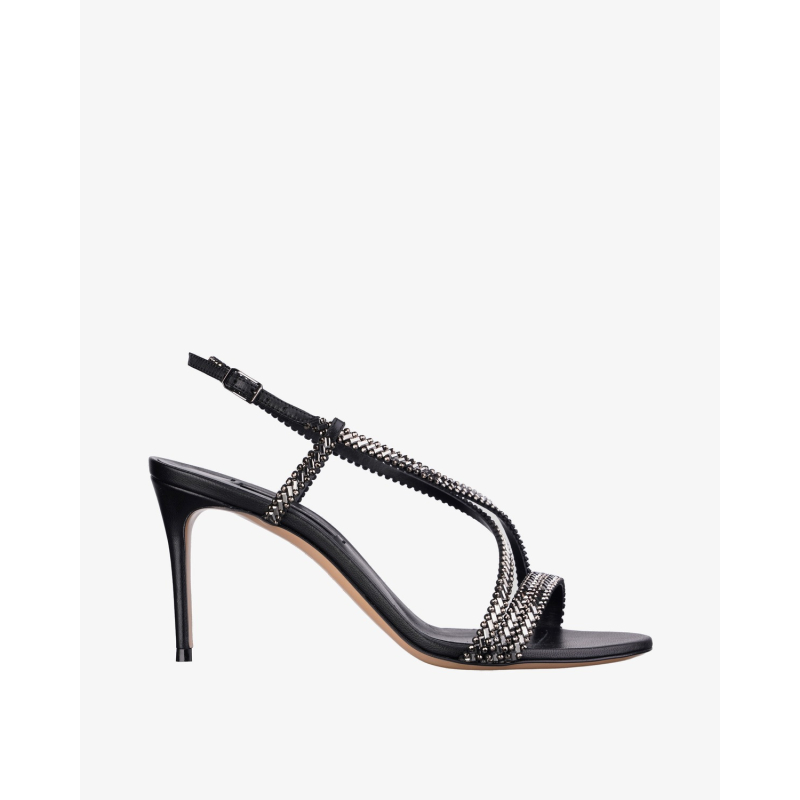 CASADEI Sandale 1L438B0801C2953B176/PL26 JULIA -JOSEPHINE+MINORCA - DARK SILVER+NERO/PL26