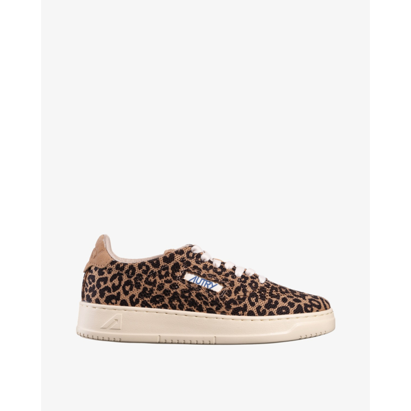 AUTRY INTERNATIONAL SRL Patike EKLW AF03/PL26 EASEKNIT LOW WOM AF03 KNITTED/ANIMAL PRINT LEOPARD BEIGE/BROWN