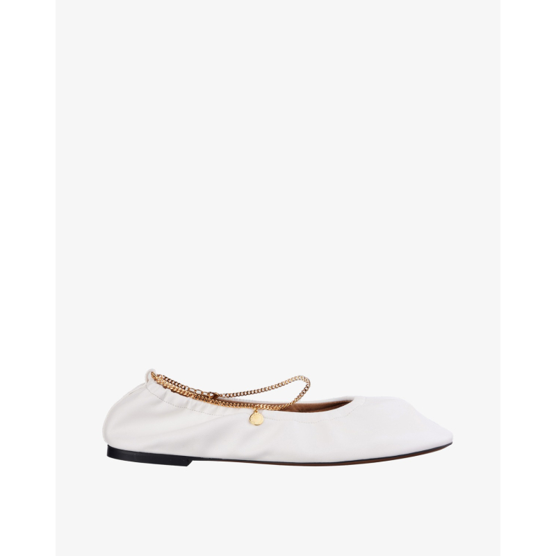 STELLA MCCARTNEY Cipele 810659E00291/PL26 Ballerina Stretch Alter Mat W/ Chain 9000 PURE WHITE