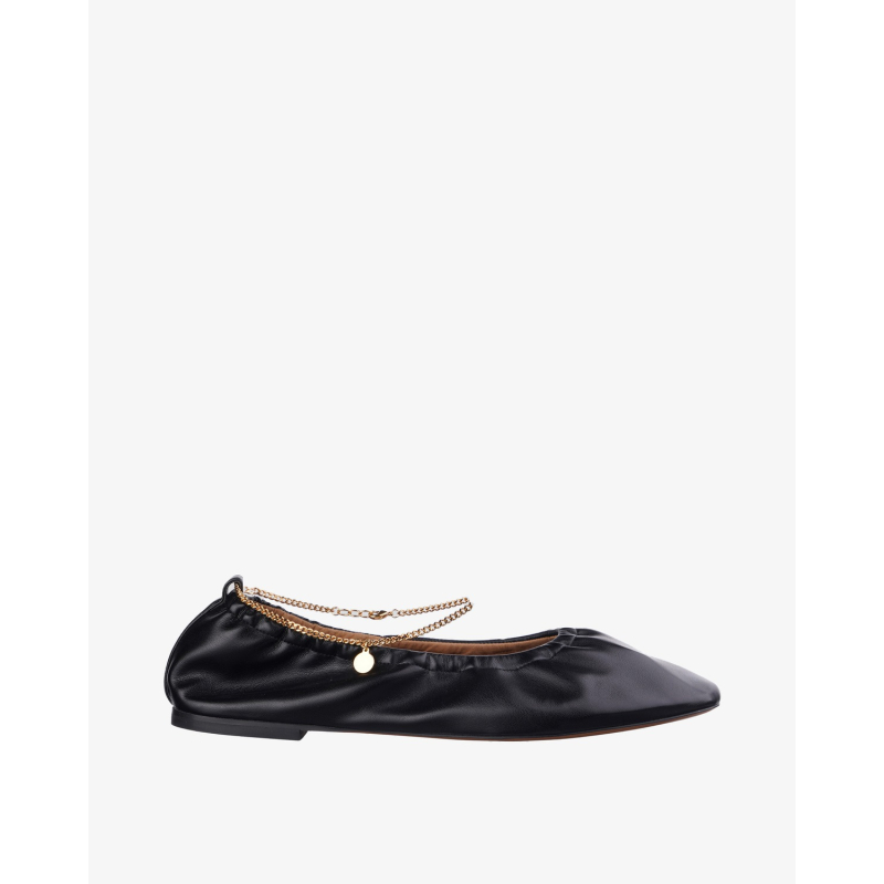 STELLA MCCARTNEY Cipele 810659E00291/PL26 Ballerina Stretch Alter Mat W/ Chain Detail 1000 BLACK
