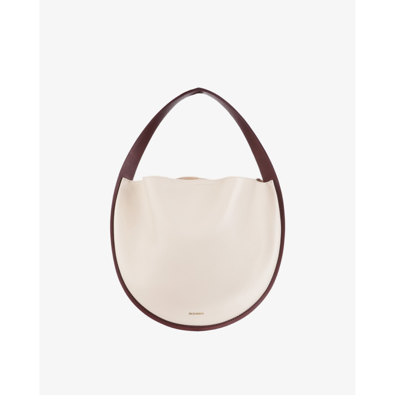 JIL SANDER Torba J08ZH0103 PIVOT HOBO 106EGGSHELL/PL26