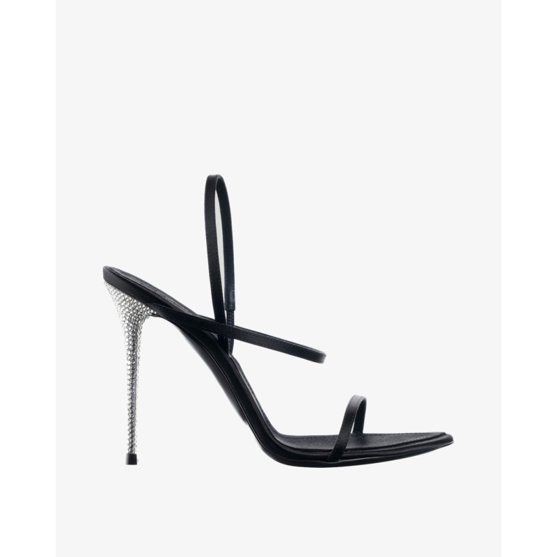 GIUSEPPE ZANOTTI Sandale E600023 001/PL26  RASO DOPPIATO NERO