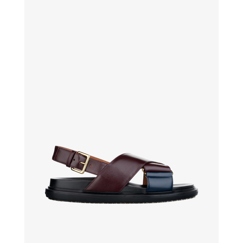 MARNI Sandale FBMS015701 P4574 ZP068/PL26 BORDEAUX/ BLUE