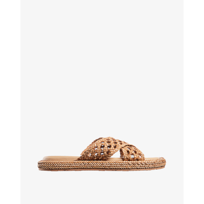 CASADEI Papuče 1M362/PL24  NATUR/TOFFEE