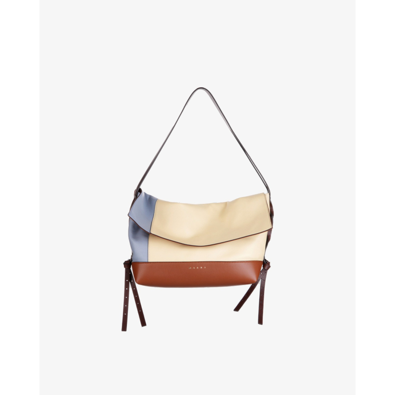 MARNI Torba SBMP0282U0/PL26 POD BAGUETTE TRICOLOR ZP188 SMOKE BLUE/PEARL/MOCA