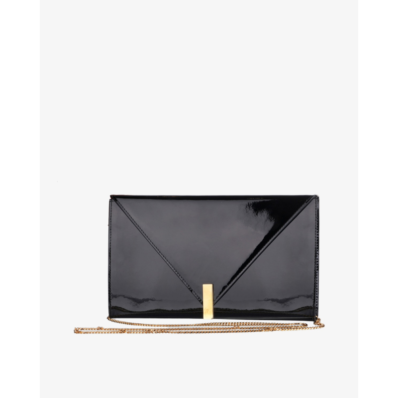 GIUSEPPE ZANOTTI Torba EB60001-003/SS26 CLUTCH VERNCIE VAGUE NERO 003