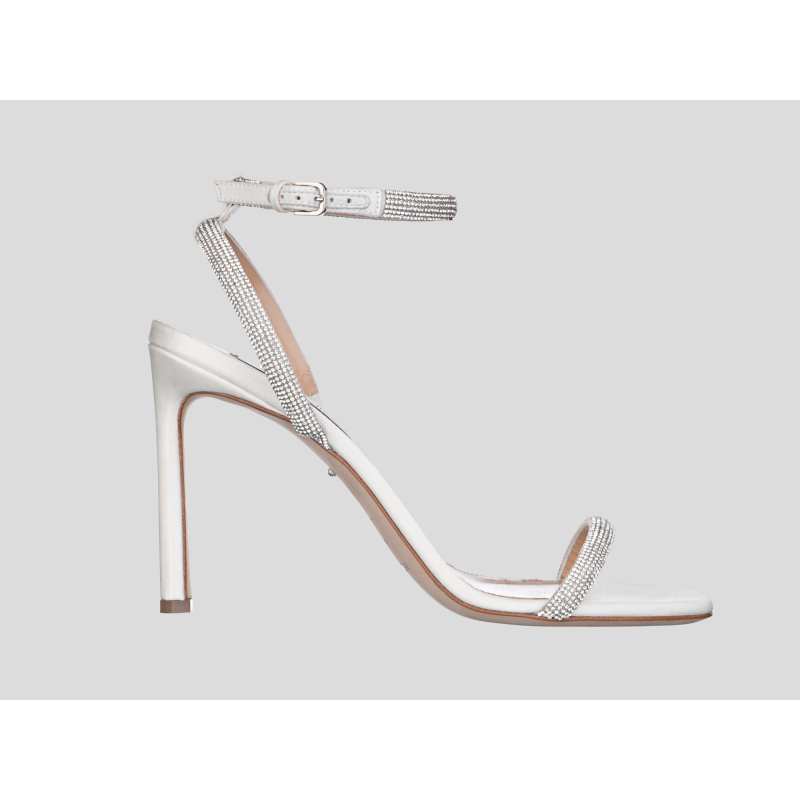SERGIO ROSSI Sandale B03000/PL24 BIANCO/CRYSTAL