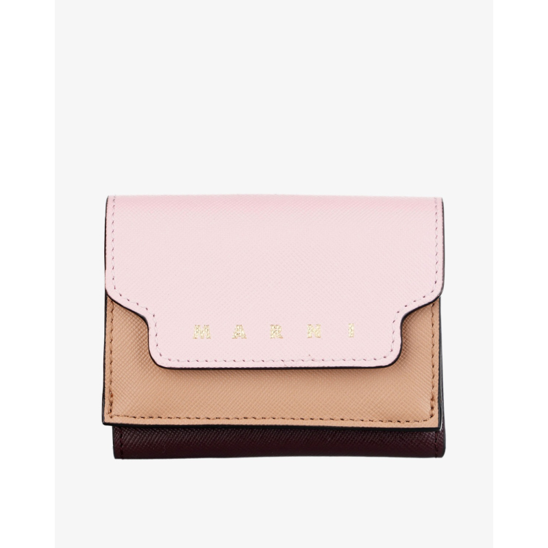 MARNI Novčanik PFMO0125U1 LV520 ZP059/PL26 ROSE/ POMPEI /CHOCOLATE