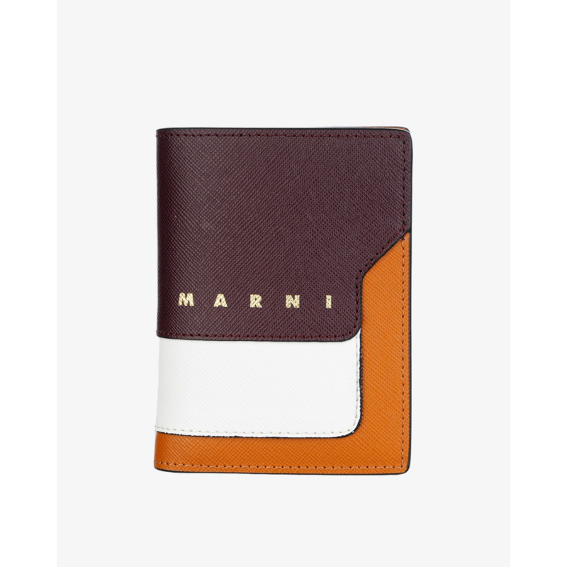 MARNI Novčanik PFMOQ14U28 LV520 ZP058/PL26 CHOCOLATE/LILI WHITE/DIJON