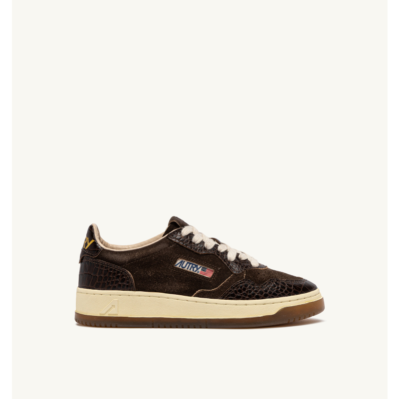 AUTRY INTERNATIONAL SRL Patike MEDALIST LOW WOM CJ01 SUEDE/COCCO PRINT MUSTANG/BROWN/JZ2