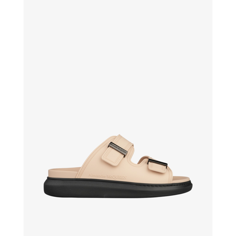 ALEXANDER MCQUEEN Papuče 663563/PL25 PARCHMENT/BLACK