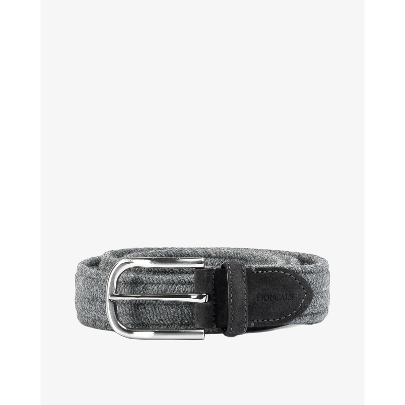 DOUCAL'S Kaiš DC0037EUROPF8936N05 TREVIS (VISONE+TRECCIA LANA) ANTRACITE+ARGENTO 110/JZ26