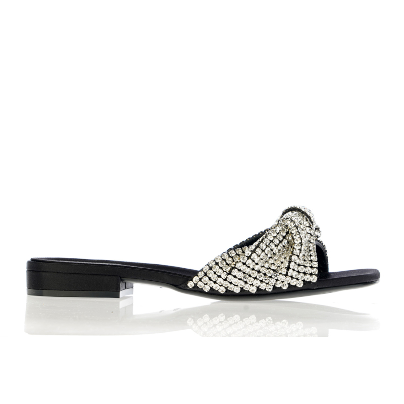 SERGIO ROSSI Papuče B01510/23 NERO/CRYSTAL