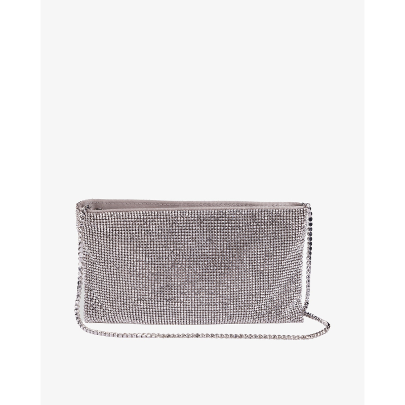 BENEDETTA BRUZZICHES Torba 0015019/PL26 YOUR BEST FRIEND la petite Rhinestone mesh/Crystal On Silver