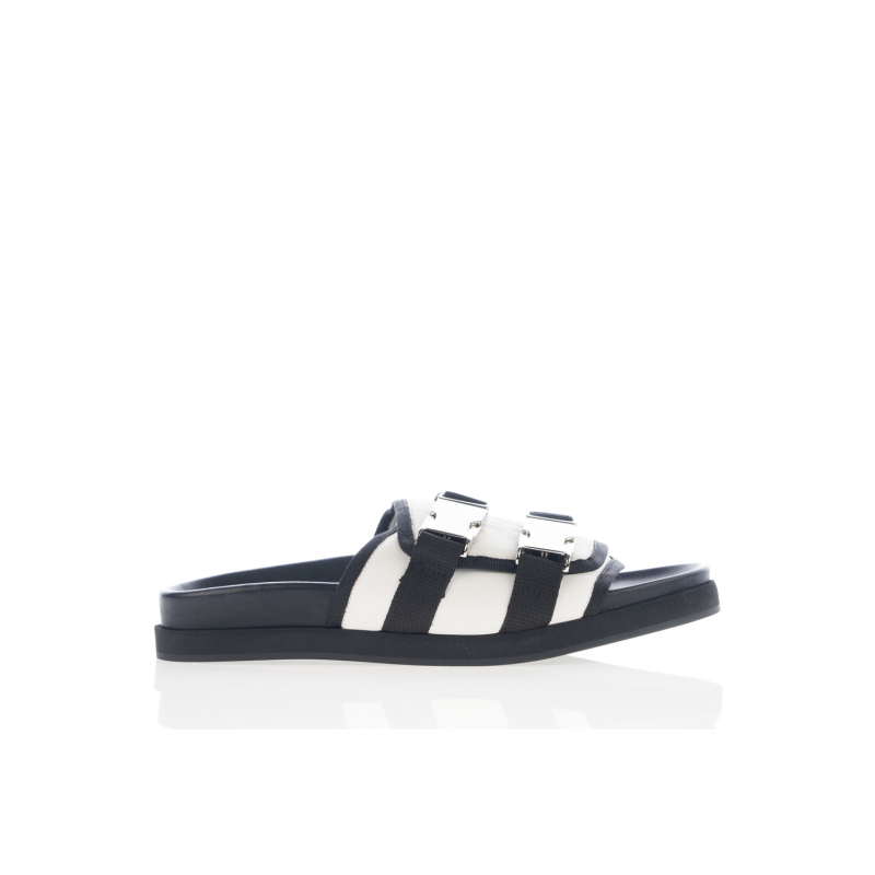 MA&LO Papuče ML9824/22 BLACK WHITE